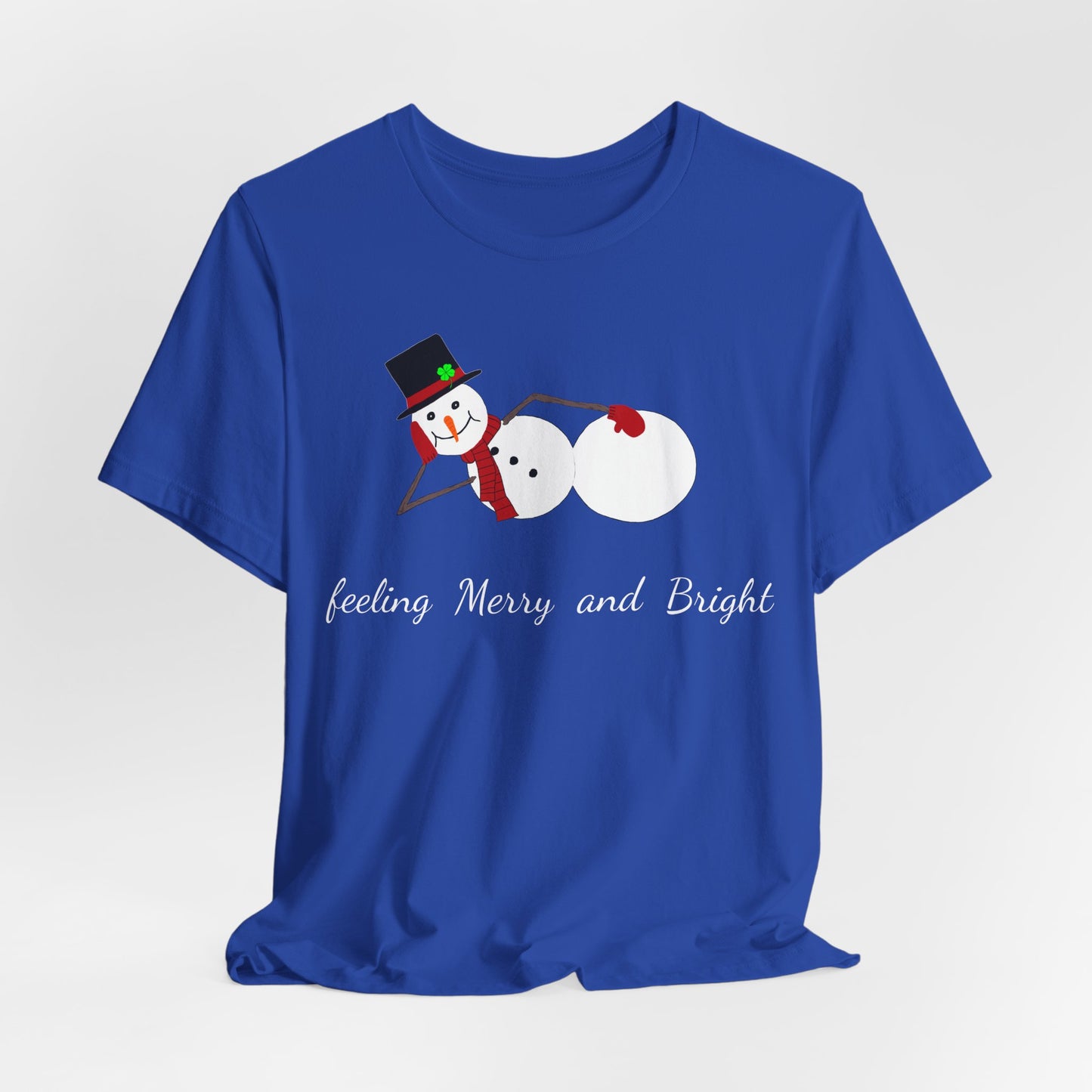 Feeling Merry & Bright (wht Ltrs) Christmas Classic Tee