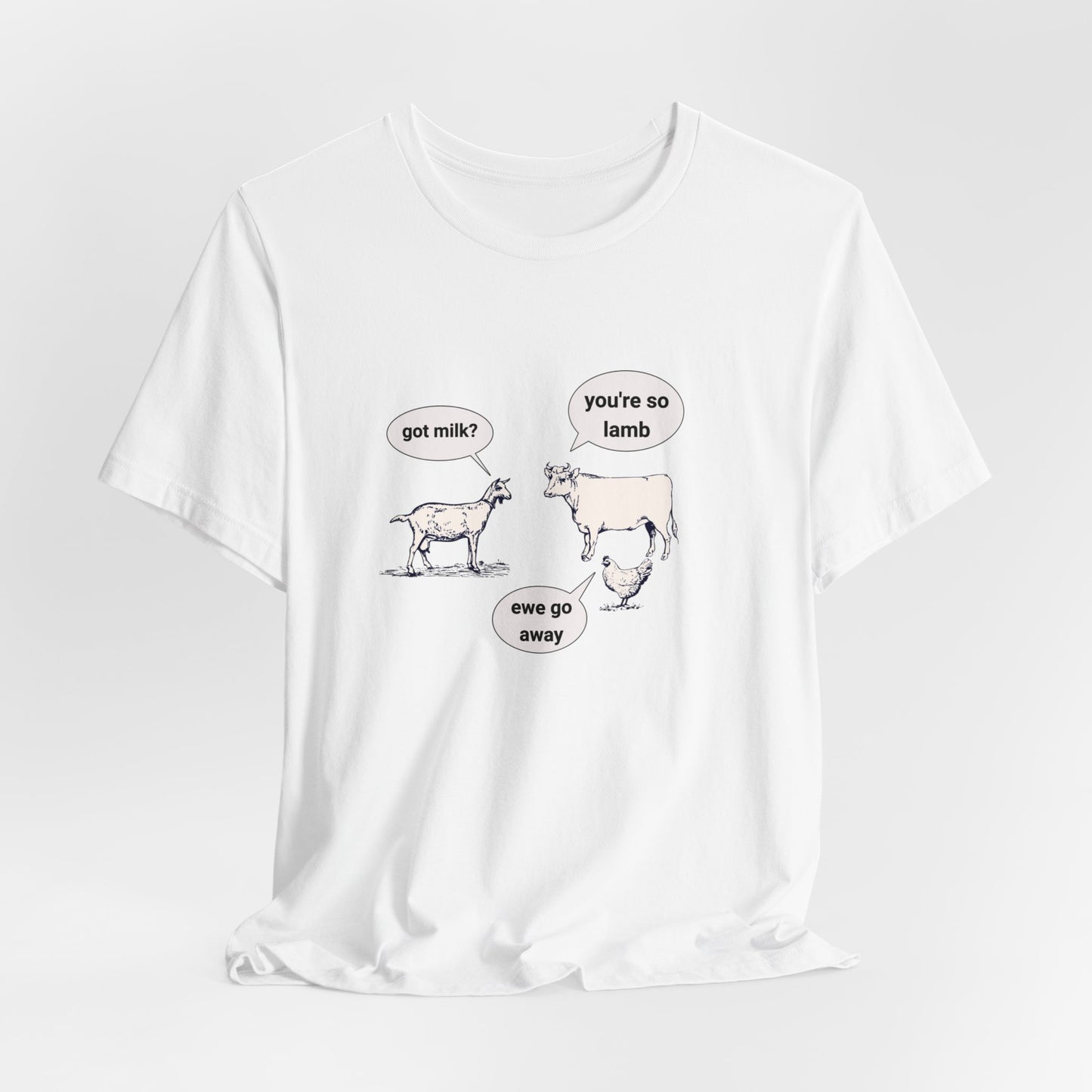Goat Walks Up To Cow And Says... classic t-shirt