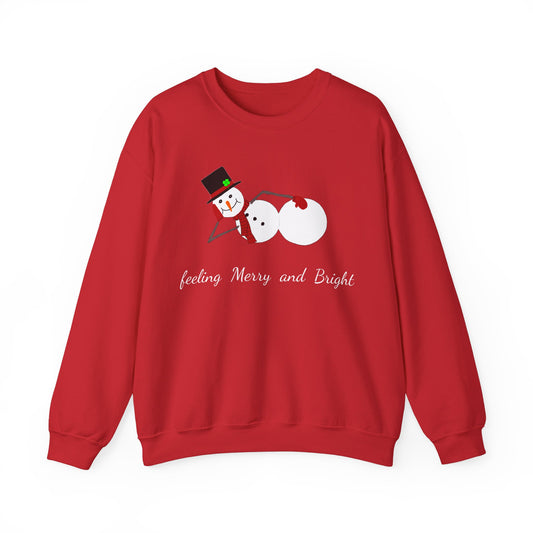 Feeling Merry & Bright  (wht ltrs) Classic Christmas Sweatshirt