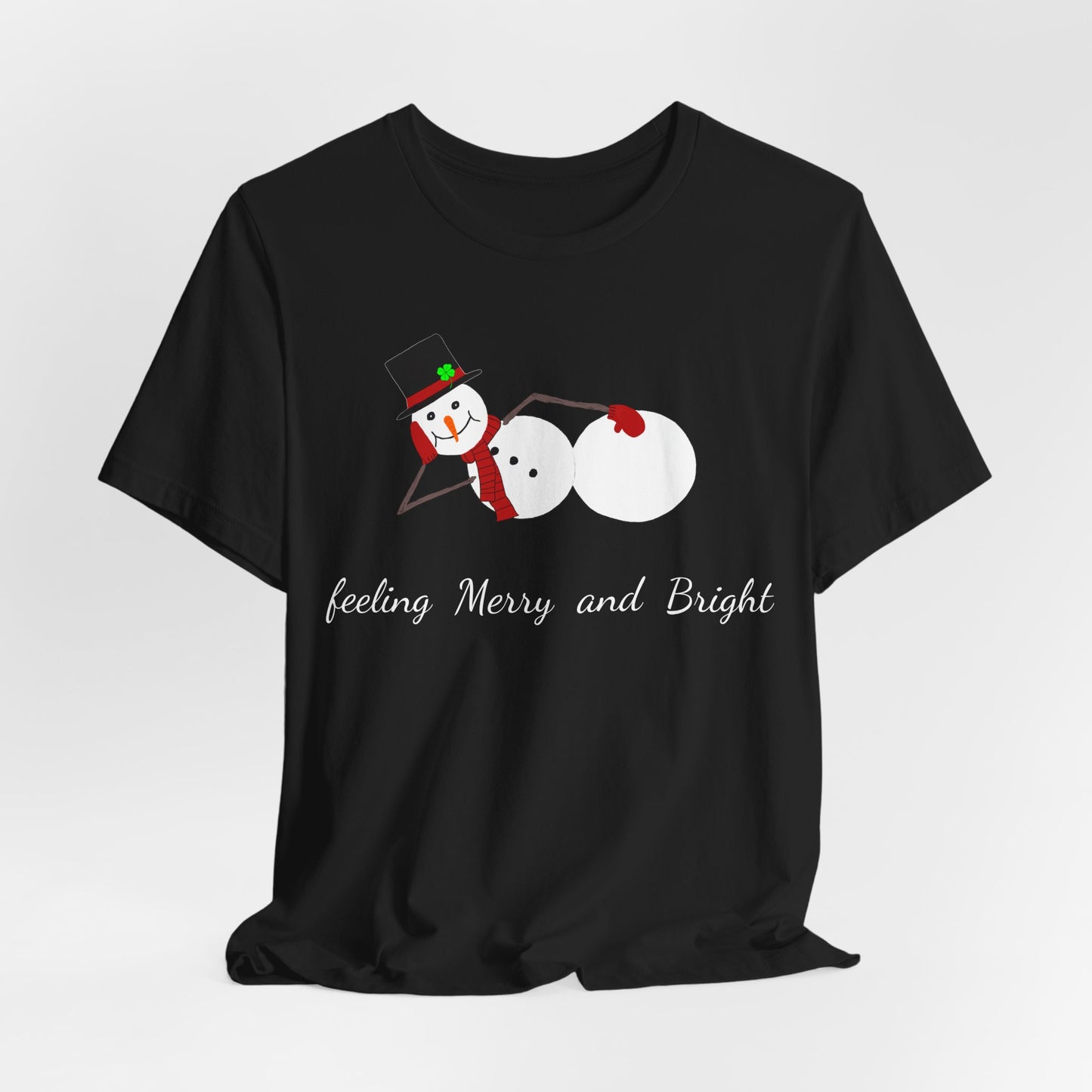 Feeling Merry & Bright (wht Ltrs) Christmas  Classic Tee