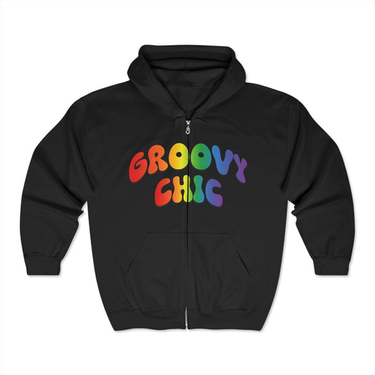 Groovy Chic Full Zip Up Hoodie